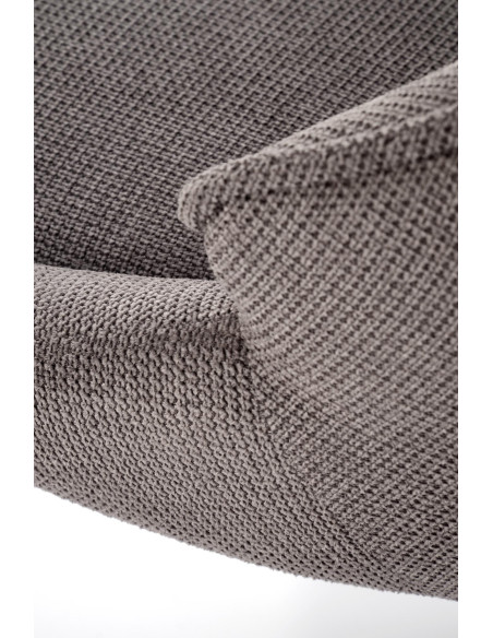 K543 Krzesło Popielate | Pikowane Oparcie, Tkanina VARDO, Nogi Czarne