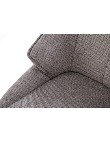 K543 Krzesło Popielate | Pikowane Oparcie, Tkanina VARDO, Nogi Czarne