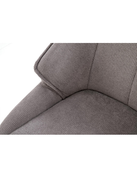 K543 Krzesło Popielate | Pikowane Oparcie, Tkanina VARDO, Nogi Czarne