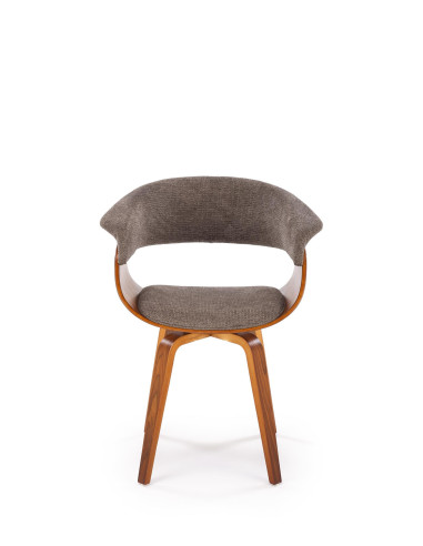 K545 Designerskie Krzesło Popielato Orzechowe | Eco Skóra Sklejka Gięta