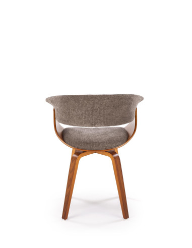 K545 Designerskie Krzesło Popielato Orzechowe | Eco Skóra Sklejka Gięta