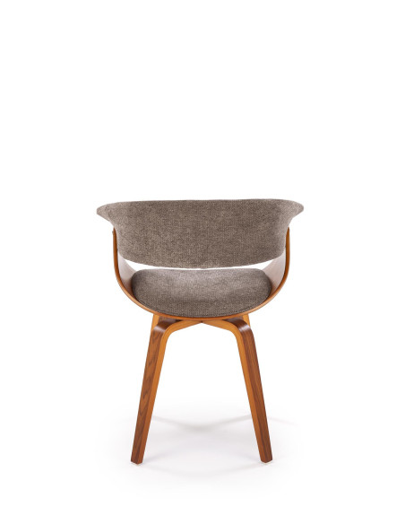 K545 Designerskie Krzesło Popielato Orzechowe | Eco Skóra Sklejka Gięta