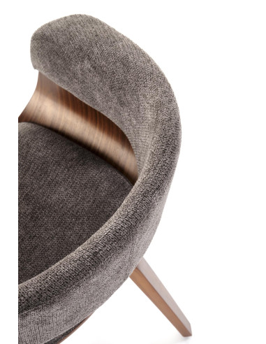 K545 Designerskie Krzesło Popielato Orzechowe | Eco Skóra Sklejka Gięta