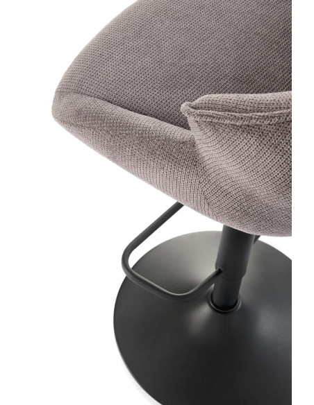 H122 hoker nogi - czarny, siedzisko - popielaty