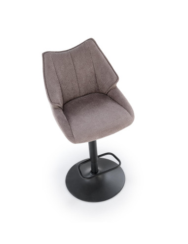 H122 hoker nogi - czarny, siedzisko - popielaty