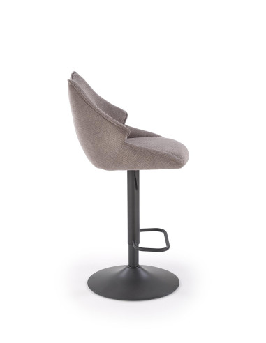 H122 hoker nogi - czarny, siedzisko - popielaty