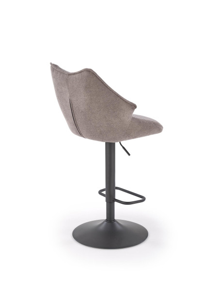 H122 hoker nogi - czarny, siedzisko - popielaty