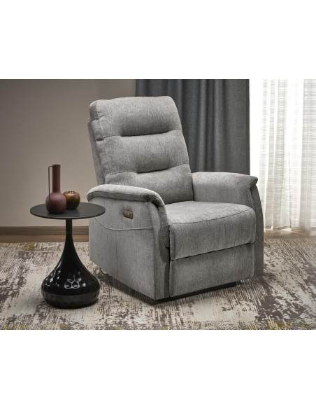 JAMAL fotel wypoczynkowy popielaty