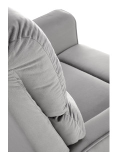 KARIM Fotel Wypoczynkowy Rozkładany z Funkcją Kołyski Popielaty | Port USB 2