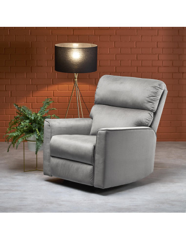 KARIM fotel wypoczynkowy popielaty