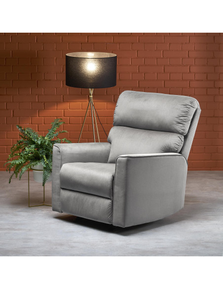 KARIM fotel wypoczynkowy popielaty