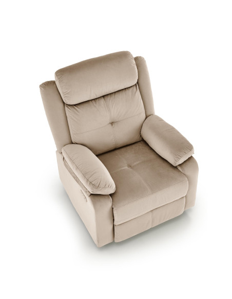 LORIS Fotel Wypoczynkowy Beżowy Elektrycznie Rozkładany z Gniazdem USB