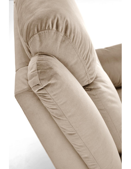 LORIS Fotel Wypoczynkowy Beżowy Elektrycznie Rozkładany z Gniazdem USB