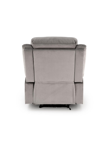 LORIS Fotel Wypoczynkowy Popielaty Elektrycznie Rozkładany z Gniazdem USB