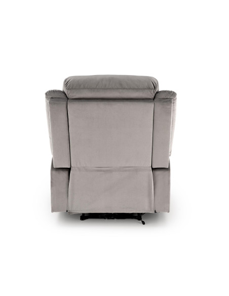 LORIS Fotel Wypoczynkowy Popielaty Elektrycznie Rozkładany z Gniazdem USB