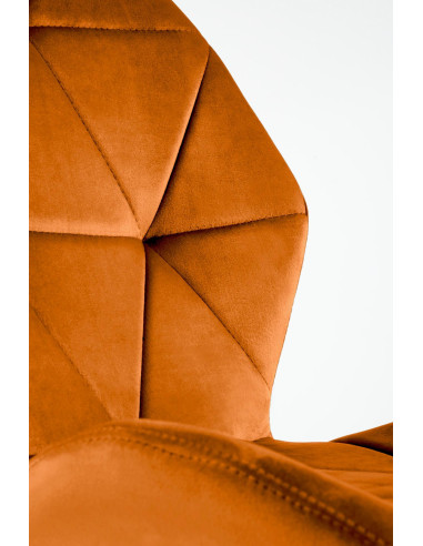 K453 Krzesło Cynamonowe | Pikowane Velvet, Nogi Czarne - Nowoczesny Styl