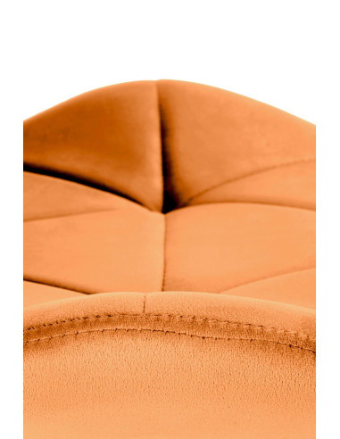 K453 Krzesło Cynamonowe | Pikowane Velvet, Nogi Czarne - Nowoczesny Styl