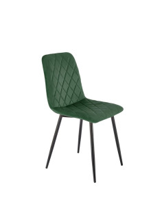 K525 Krzesło Ciemno Zielone Velvet w Romby | Nogi Czarne - Wygoda i Styl