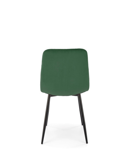 K525 Krzesło Ciemno Zielone Velvet w Romby | Nogi Czarne - Wygoda i Styl