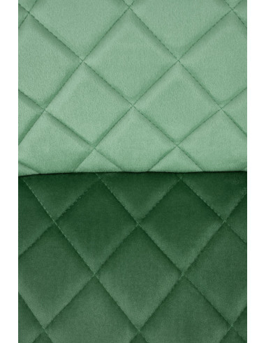 K525 Krzesło Ciemno Zielone Velvet w Romby | Nogi Czarne - Wygoda i Styl