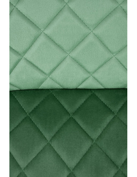 K525 Krzesło Ciemno Zielone Velvet w Romby | Nogi Czarne - Wygoda i Styl