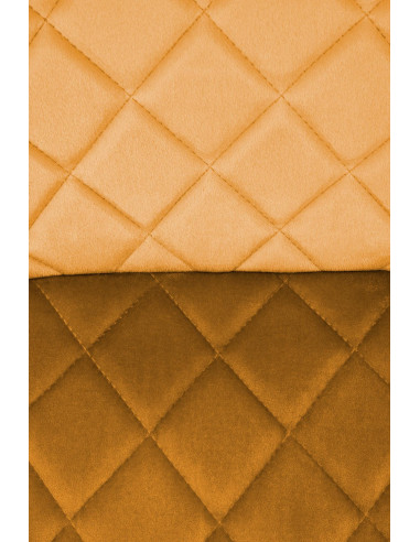 K525 Krzesło Musztardowe Velvet w Romby | Nogi Czarne - Wygoda i Styl