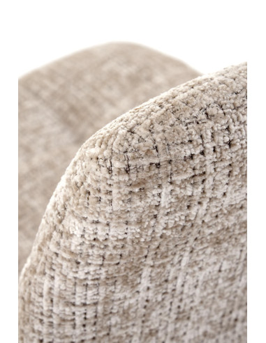 K547 Krzesło Beżowe Pikowane | Nogi Czarne | Elegancja na Co Dzień