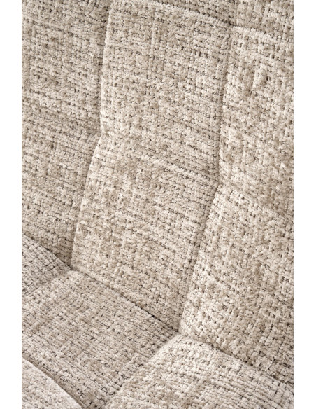 K547 Krzesło Beżowe Pikowane | Nogi Czarne | Elegancja na Co Dzień