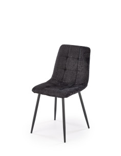 K547 Krzesło Czarne Pikowane | Nogi Czarne | Elegancja na Co Dzień