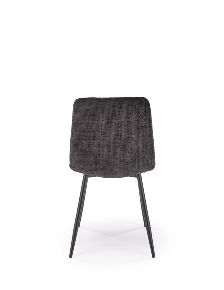 K547 Krzesło Czarne Pikowane | Nogi Czarne | Elegancja na Co Dzień