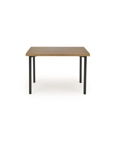 MILTON Zestaw Stół 110/70 cm + 4 Krzesła Kolor Naturalny | Nogi Stalowe