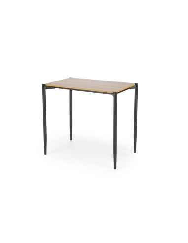 NANDO Zestaw Stół 84/54 cm + 2 Krzesła Kolor Naturalny/Popiel/Czarny