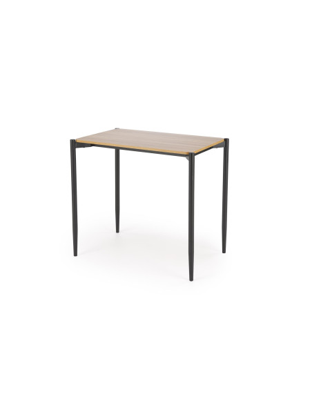 NANDO Zestaw Stół 84/54 cm + 2 Krzesła Kolor Naturalny/Popiel/Czarny