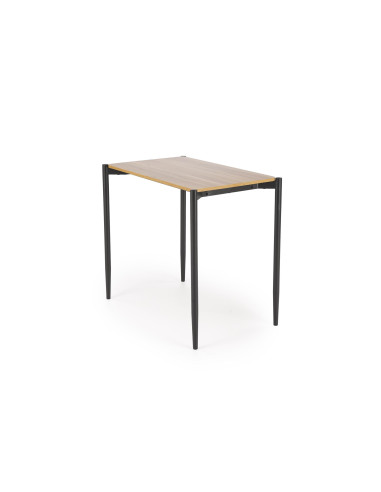 NANDO Zestaw Stół 84/54 cm + 2 Krzesła Kolor Naturalny/Popiel/Czarny