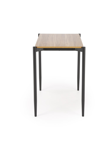 NANDO Zestaw Stół 84/54 cm + 2 Krzesła Kolor Naturalny/Popiel/Czarny