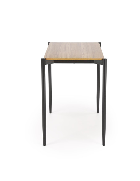 NANDO Zestaw Stół 84/54 cm + 2 Krzesła Kolor Naturalny/Popiel/Czarny