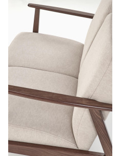 MILANO 2S Sofa Dwuosobowa Beżowa, Nogi Drewno Lite Bukowe Kolor Ciemny Orzech 2