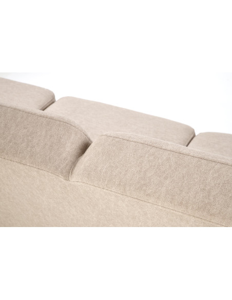 MILANO 3S Sofa Trzyosobowa Beżowa, Nogi Drewno Lite Bukowe Ciemny Orzech