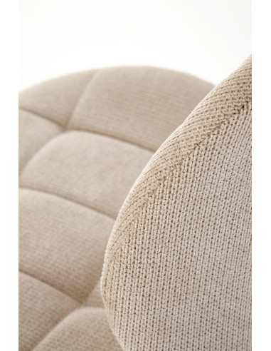 K548 Krzesło Beżowe Pikowane | Nogi Czarne - Wygodne i Stylowe