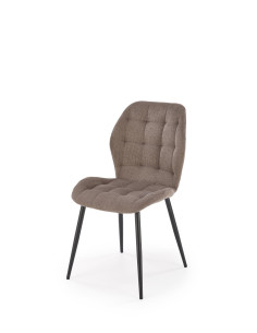 K548 Krzesło Popielate Pikowane | Nogi Czarne - Wygodne i Stylowe