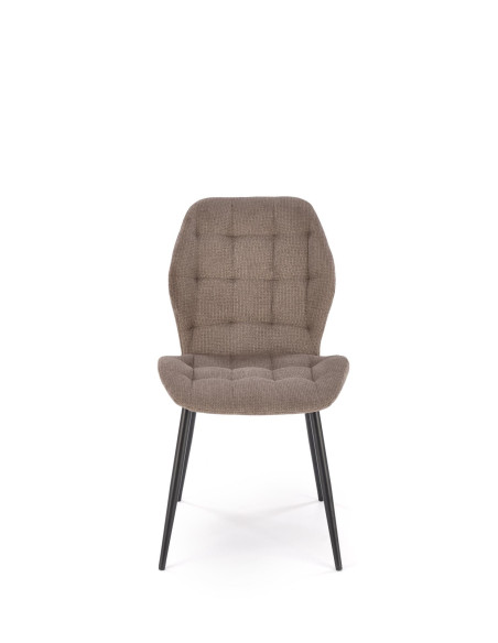 K548 Krzesło Popielate Pikowane | Nogi Czarne - Wygodne i Stylowe