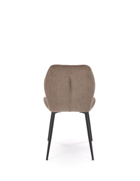 K548 Krzesło Popielate Pikowane | Nogi Czarne - Wygodne i Stylowe