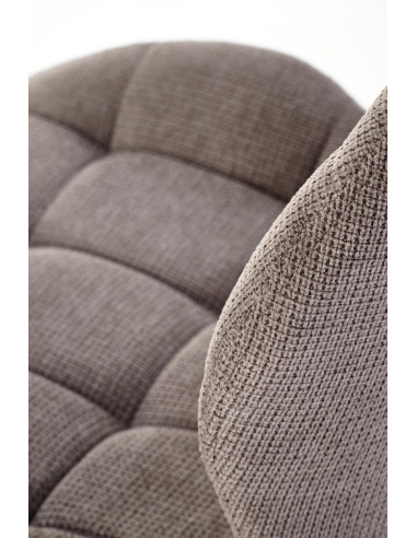 K548 Krzesło Popielate Pikowane | Nogi Czarne - Wygodne i Stylowe