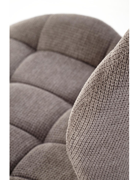 K548 Krzesło Popielate Pikowane | Nogi Czarne - Wygodne i Stylowe