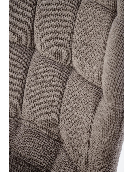 K548 Krzesło Popielate Pikowane | Nogi Czarne - Wygodne i Stylowe