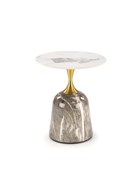 ROSA ława biały marmur / popielaty marmur / złoty