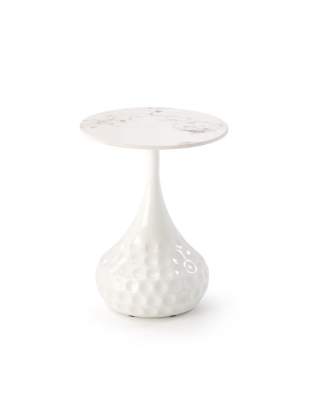 VERDE  ława biały marmur / biały