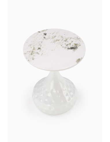 VERDE  ława biały marmur / biały