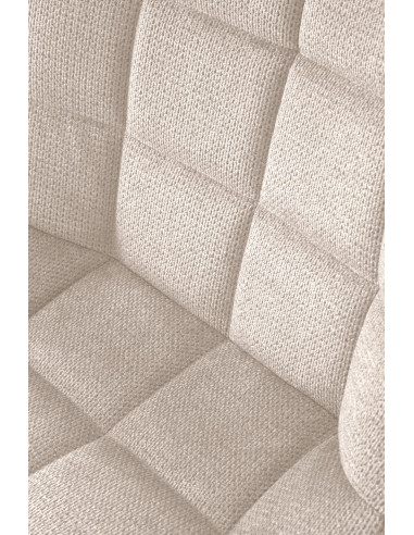 K549 Krzesło Beżowe Pikowane | Nogi Czarne - Zgrabne i Gustowne