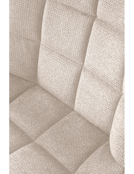 K549 Krzesło Beżowe Pikowane | Nogi Czarne - Zgrabne i Gustowne